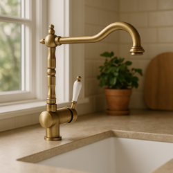 PB Vintage Nostalgische kuhinjska pipa, zložljiva okenska pipa, bronasta 1208953756